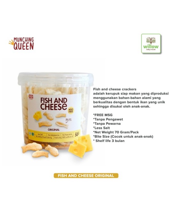 MUNCHING QUEEN FISH & CHEESE ORIGINAL 70GR