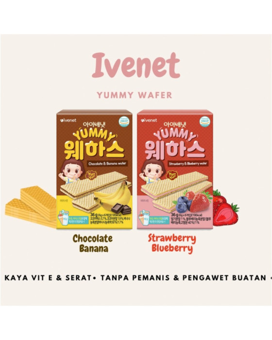 Ivenet Yummy Wafer Snack Bayi 36Gr