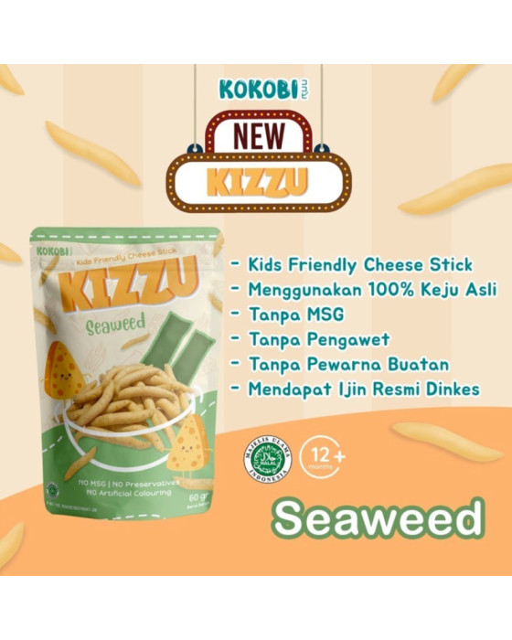 Kokobi Kizzu Cheese Stick Camilan Instant 60Gr