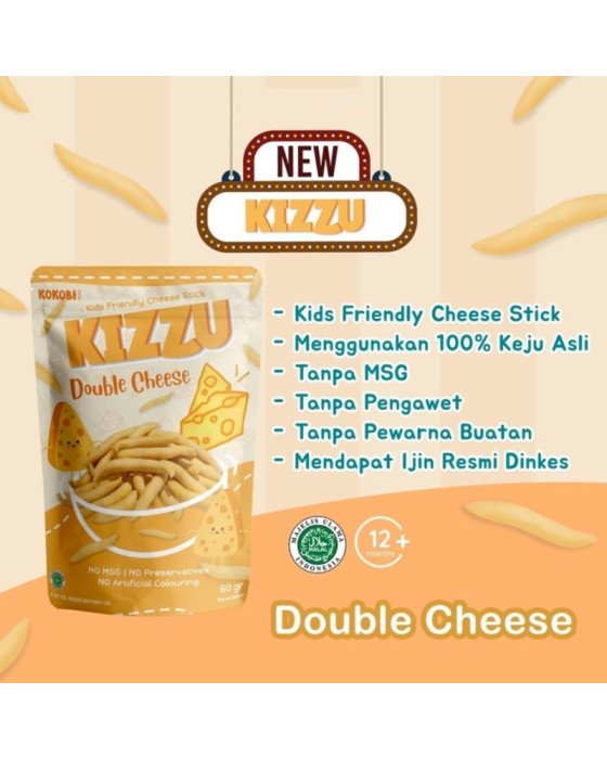 Kokobi Kizzu Cheese Stick Camilan Instant 60Gr