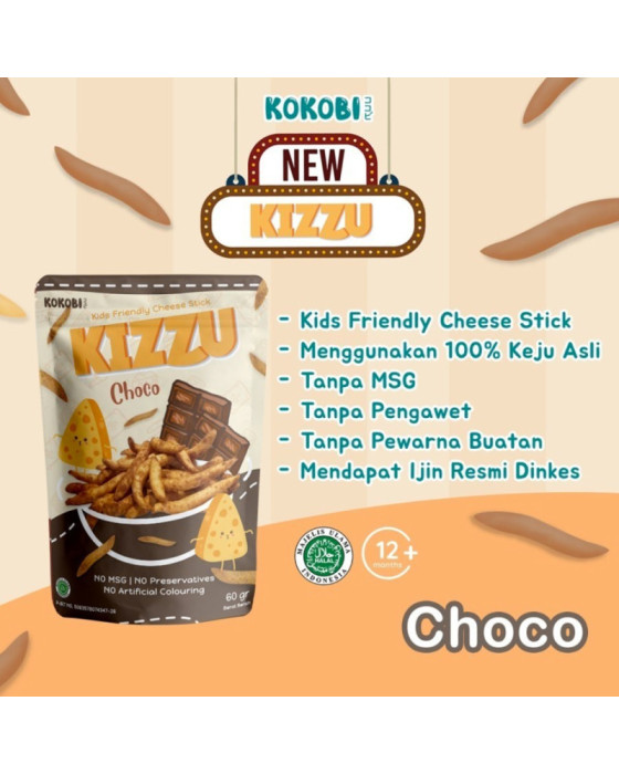 Kokobi Kizzu Cheese Stick Camilan Instant 60Gr