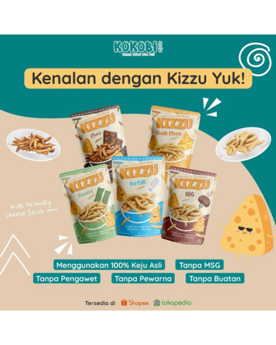 Kokobi Kizzu Cheese Stick Camilan Instant 60Gr