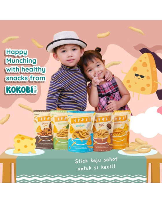 Kokobi Kizzu Cheese Stick Camilan Instant 60Gr