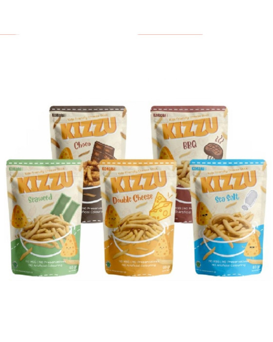 Kokobi Kizzu Cheese Stick Camilan Instant 60Gr