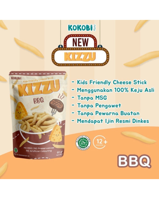 Kokobi Kizzu Cheese Stick Camilan Instant 60Gr