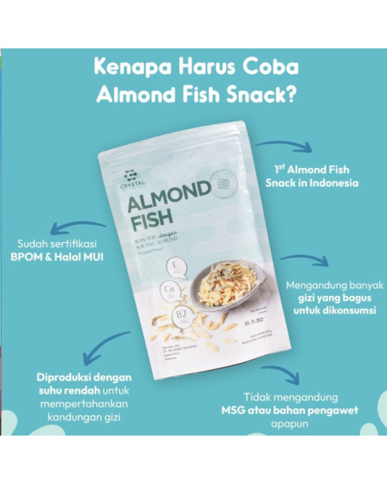 Crystal Almond Fish Snack Bumbu Masakan 80Gr