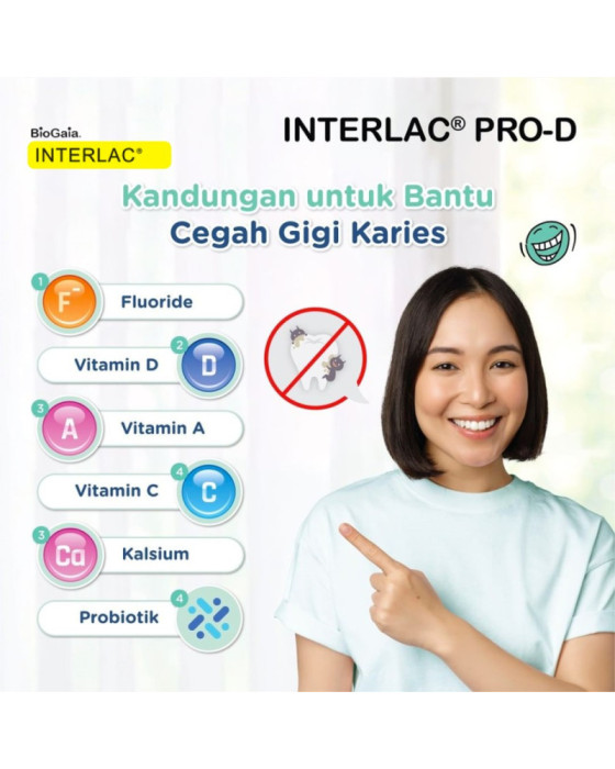 Interlac Pro-D Apple Vitamin Anak Tab 30S