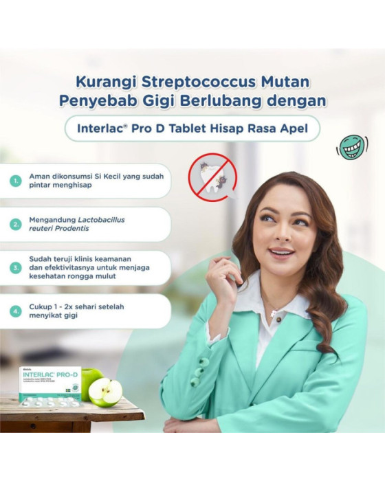 Interlac Pro-D Apple Vitamin Anak Tab 30S