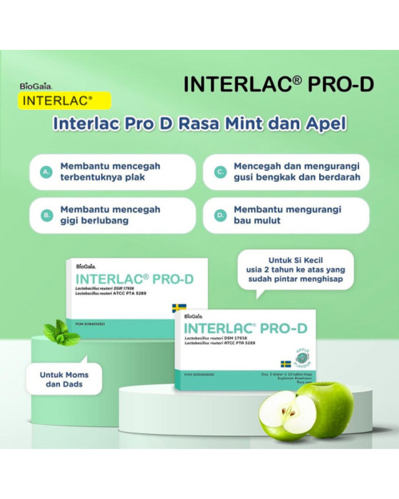 Interlac Pro-D Apple Vitamin Anak Tab 30S