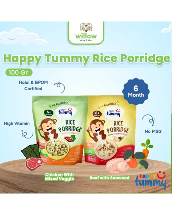 Happy Tummy Rice Porridge Cereal Bayi 100Gr