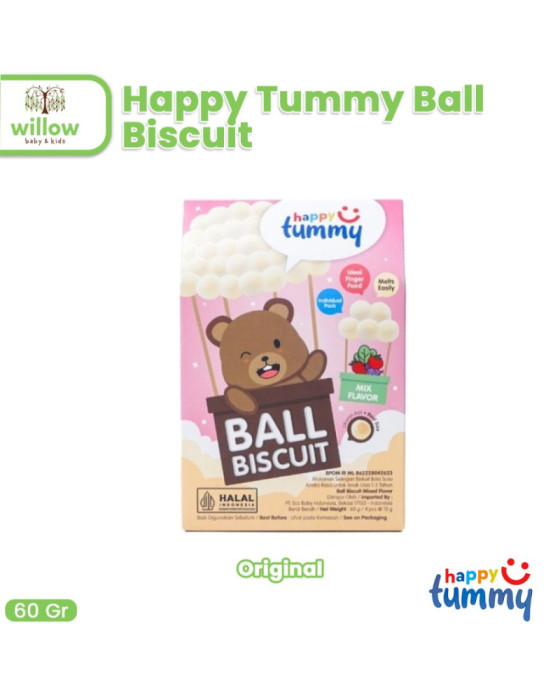 Happy Tummy Ball Biscuit Snack Bayi 60Gr