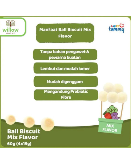 Happy Tummy Ball Biscuit Snack Bayi 60Gr