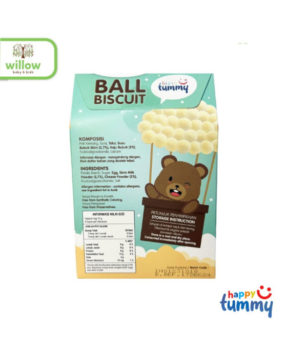 Happy Tummy Ball Biscuit Snack Bayi 60Gr