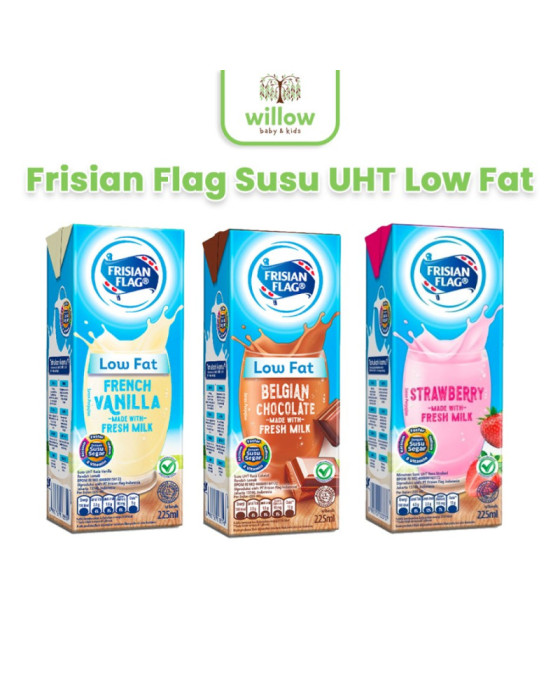 Frisian Flag Susu UHT Low Fat Susu Kemasan 225Ml