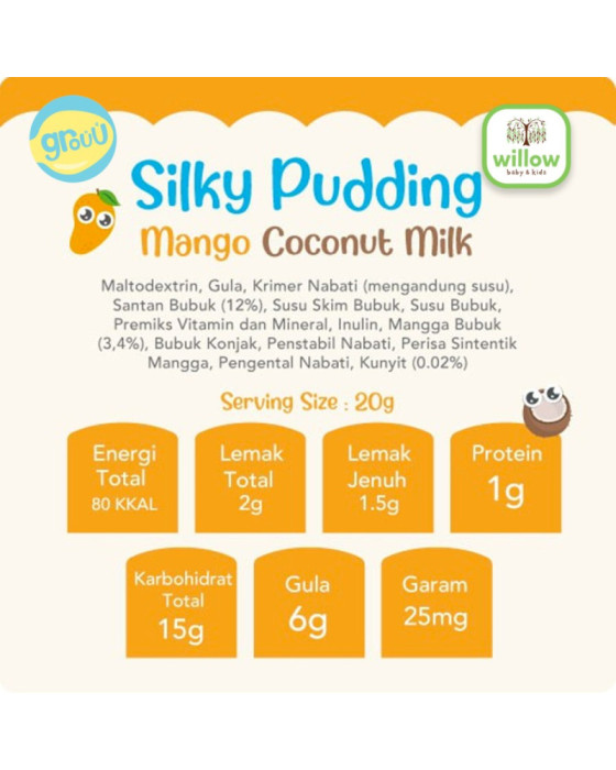 Grouu Silky Pudding Bahan Makanan 100Gr