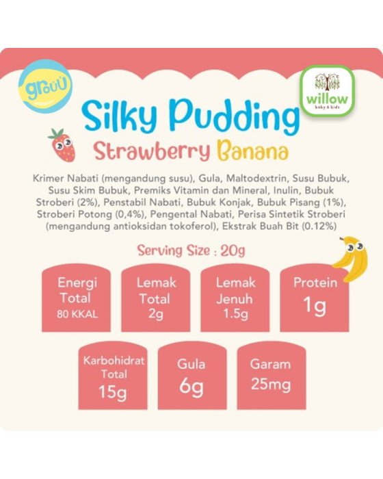 Grouu Silky Pudding Bahan Makanan 100Gr