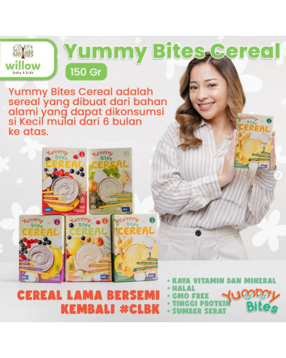 Yummy Bites Cereal Bubur Bayi 150GR (NIKITA WILLY EXCLUSIVE)