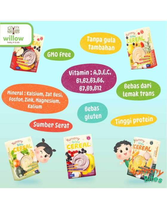 Yummy Bites Cereal Bubur Bayi 150GR (NIKITA WILLY EXCLUSIVE)