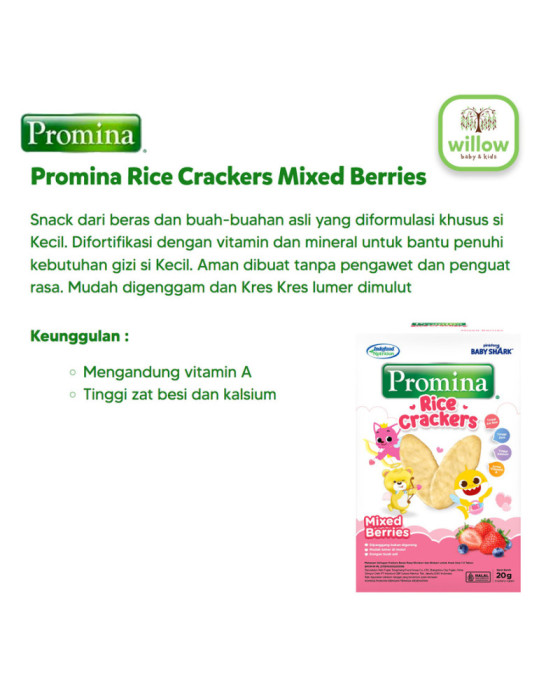 Promina Rice Crackers Camilan Bayi 20Gr