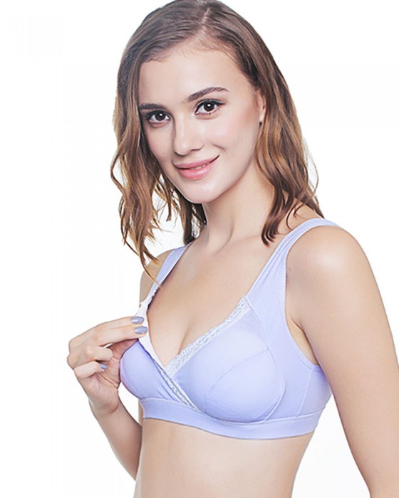 MOOIMOM B6886 CROSSOVER BRA - PURPLE M