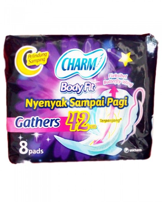 CHARM PEMBALUT BODY FIT NIGHT WING 42CM 8PADS