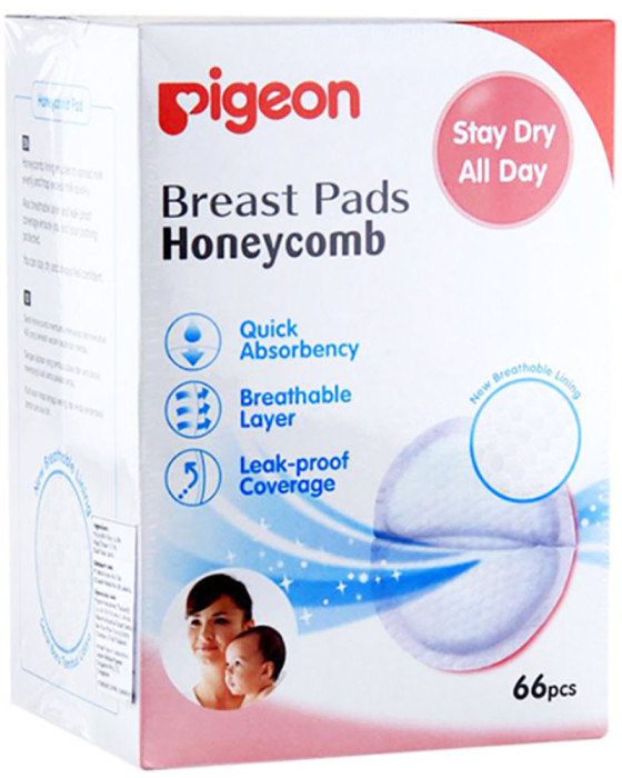 PIGEON BREASTPADS HONEYCOMB 66PCS