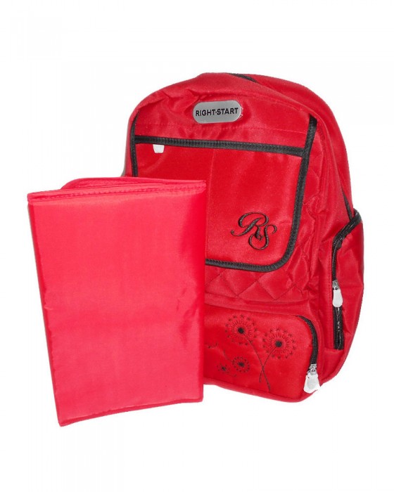 BRIGHT STARTS 554020 DIAPER BAG RED