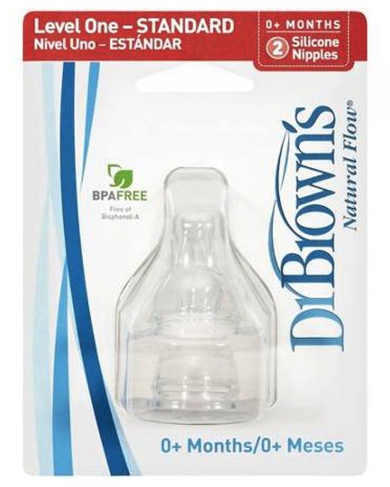 DR BROWN 302INTL LEVEL-1 SILICONE NIPPLE 2PACKS