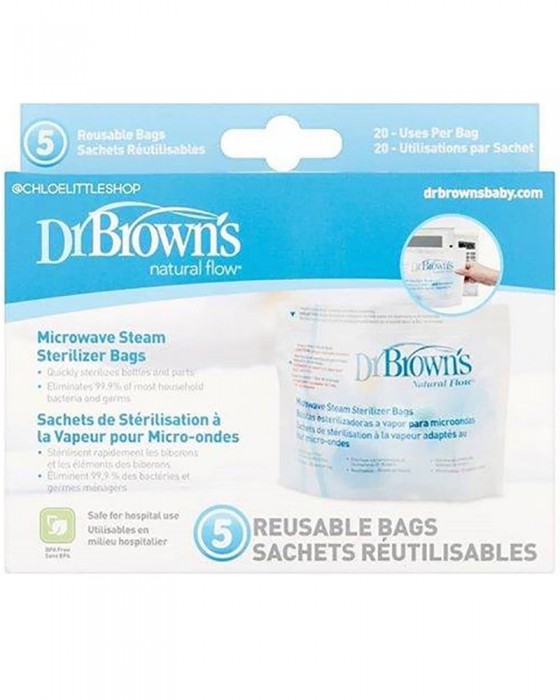 DR BROWN D960SP MICROWAVE STEAM STERILIZER BAGS