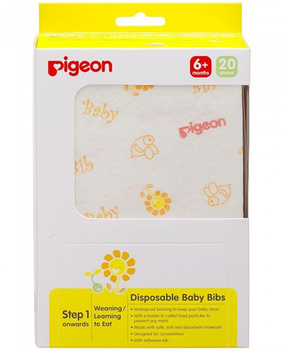 PIGEON 03713 DISPOSABLE BABY BIBS STEP-1