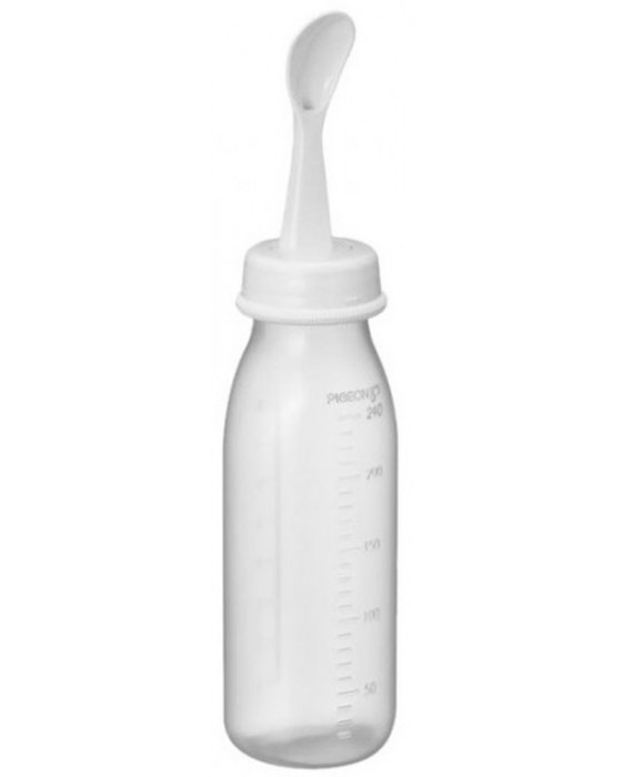 PIGEON 03329 WEANING BOTTLE WITH SPOON 240ML