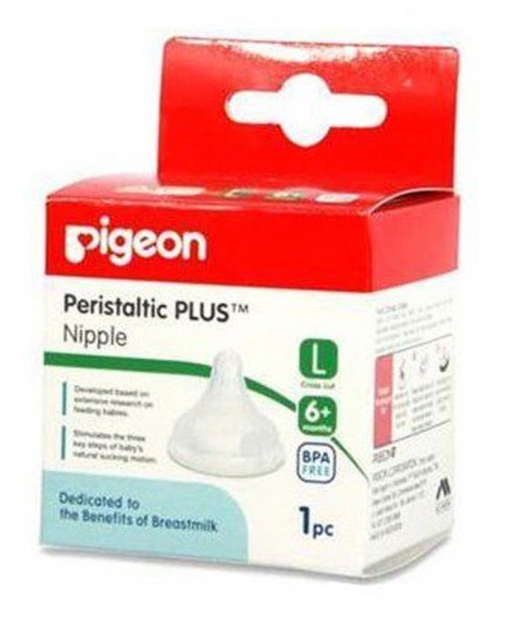 PIGEON PP NIPPLE L 6M+ 1PCS