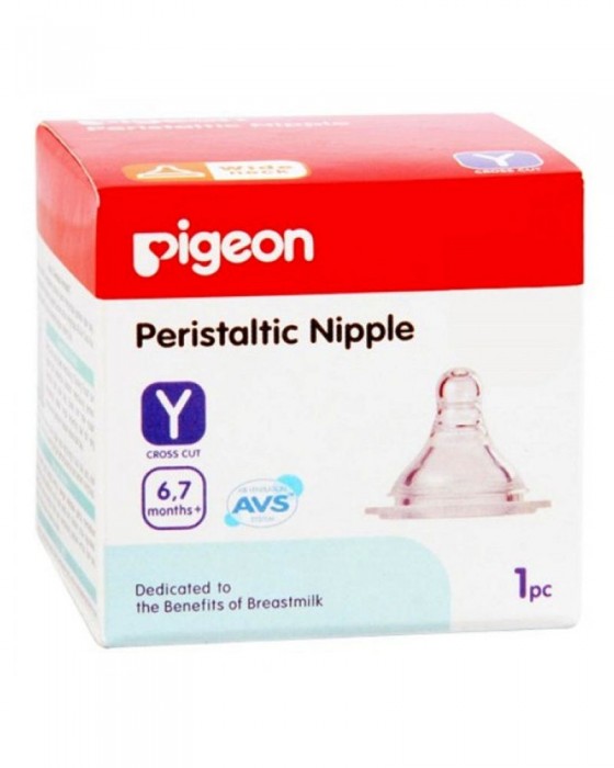 PIGEON PERISTALTIC NIPPLE SLIM NECK Y 1PCS