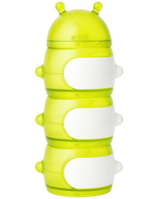 BOON 462 STACK CATEPILLAR SNACK (GREEN/WHITE)