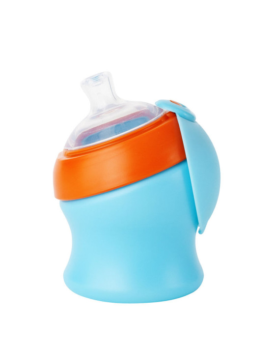 BOON 227 SWIG SHORT SPOUT TOP SIPPY CUP (BLUE/ORANGE)