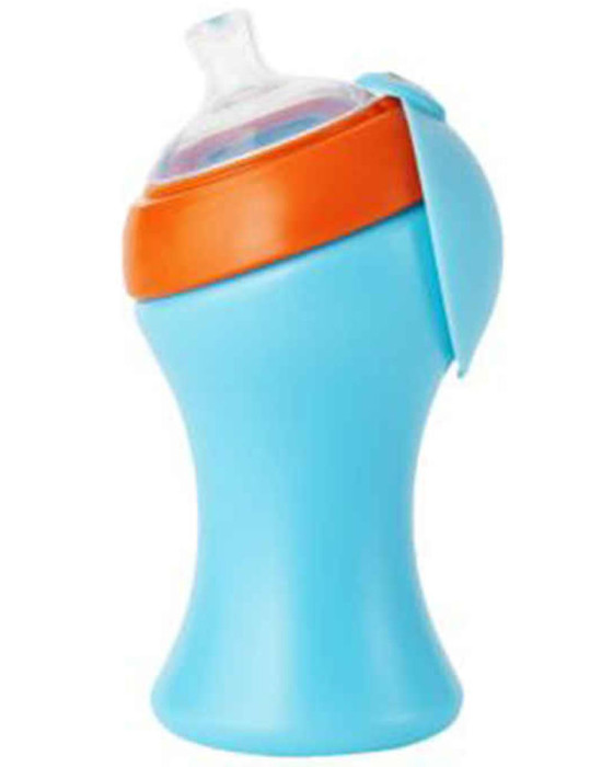 BOON 217 SWIG TALL FLIP TOP SIPPY CUP (BLUE/ORANGE)