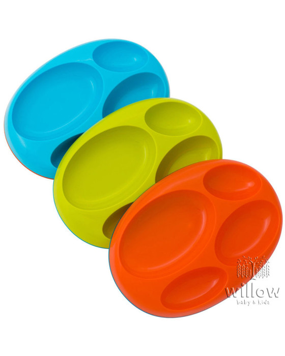 BOON DIVIDE PLATE 3PACK (BOY) BLUE-GREEN-ORANGE