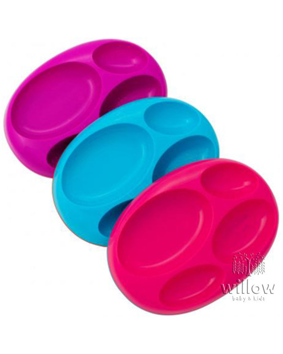 BOON 11004 DIVIDE PLATE 3PACK (GIRL) PURPLE-BLUE-RED