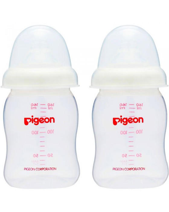 PIGEON BOTTLE PP WIDE NECK 160ML TWIN PACK