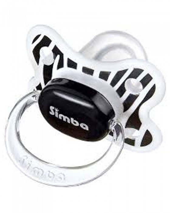 SIMBA P18010 ZEBRA STRIPES THUMB SHAPED PACIFIER 0M+