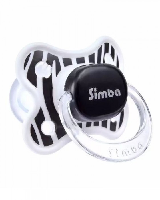 SIMBA P18011 ZEBRA STRIPES THUMB SHAPED PACIFIER 6M+