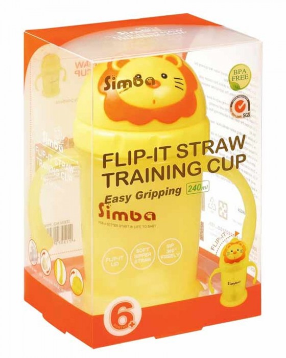 SIMBA S9938 FLIP-IT STRAW TRAINING CUP 240ML