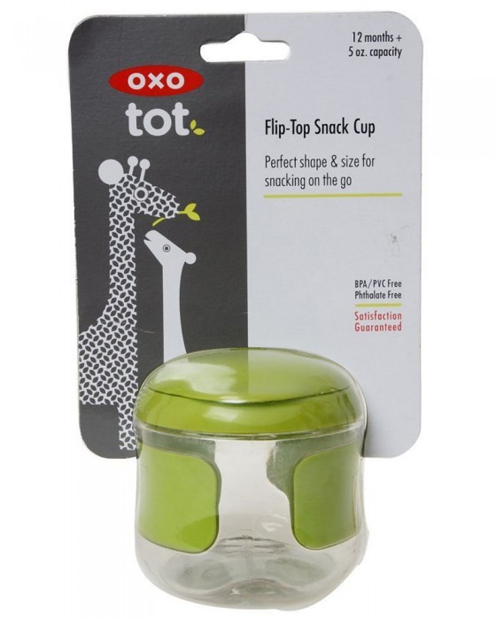 OXO TOT 6104500T1 FLIP-TOP SNACK CUP - GREEN 150ML