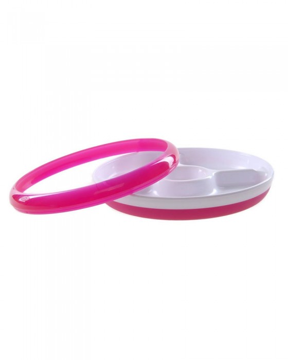 OXO TOT 6125600T1 DIVIDED PLATE WITH REMOVABLE RING - PINK