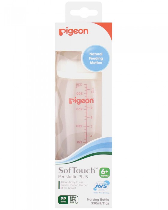 PIGEON 010399 PP WIDE NECK NURSING BOTTLE 6MONTH 330ML