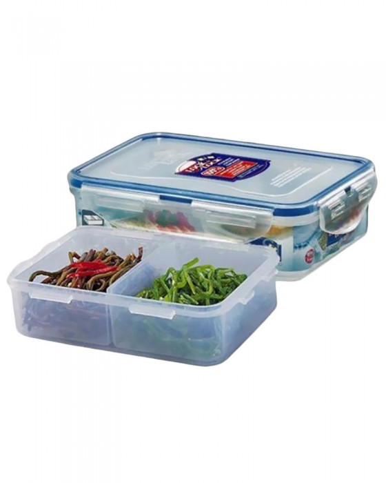 LOCK N LOCK HPL815C RECTANGULAR FOOD CONTAINER WITH DIVIDER 550ML