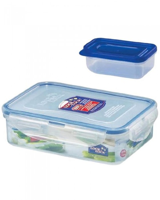 LOCK N LOCK HPL815L RECTANGULAR SHORT FOOD CONTAINER LUNCH BOX 550ML