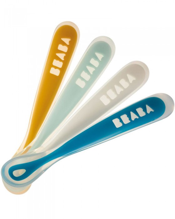 BEABA 913413 BABY SILICONE SPOON SET 4PCS