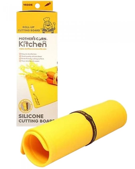 MOTHERS CORN 436454 SILICONE CUTTING BOARD - YELLOW