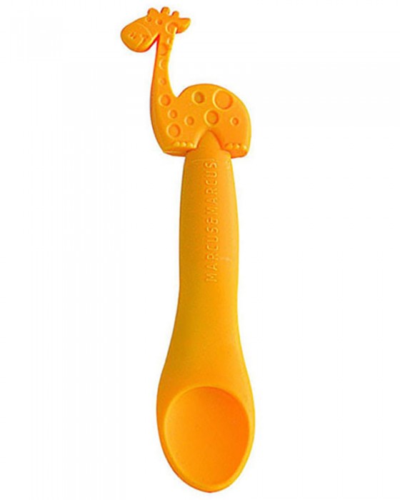 MARCUS N MARCUS SILICONE FEEDING SPOON GIRAFFE YELLOW